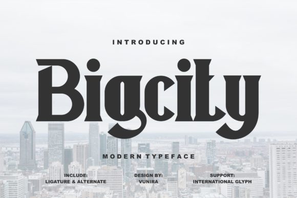 Bigcity: A Bold Display Font for Handmade Creations