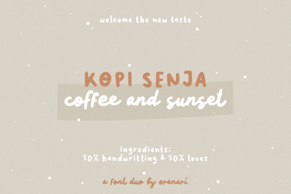 Kopi Senja: A Display Font for Handmade Magic
