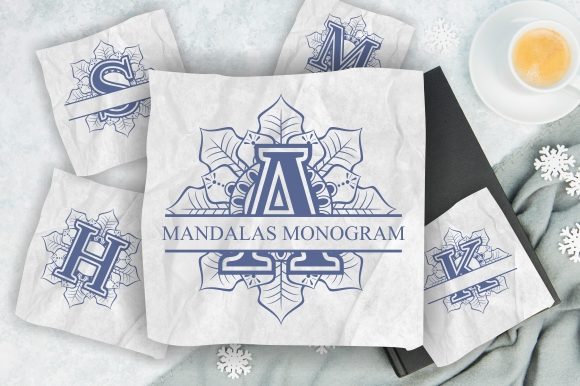 Mandalas Monogram Font for Handmade Creations
