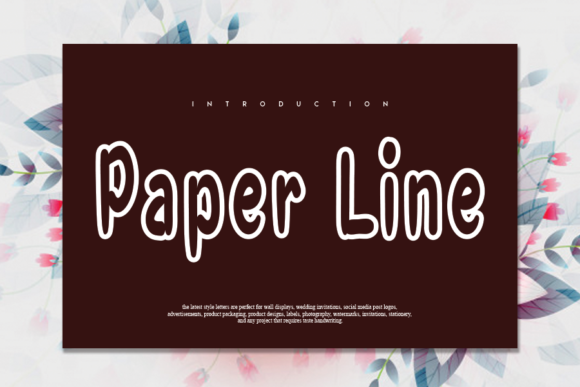 Paper Line: A Playful Font for Polished Branding