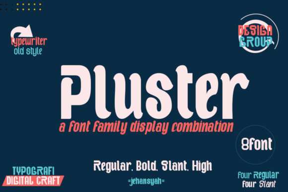 Pluster: A Bold Display Font for Eye-Catching Brand Content
