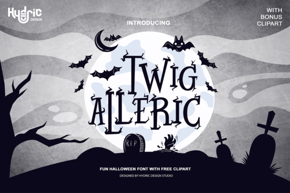 Twig Alleric: A Spooky Display Font for Editorial Creativity