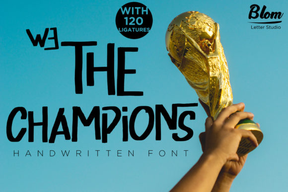 We the Champions Font for Handmade Creations